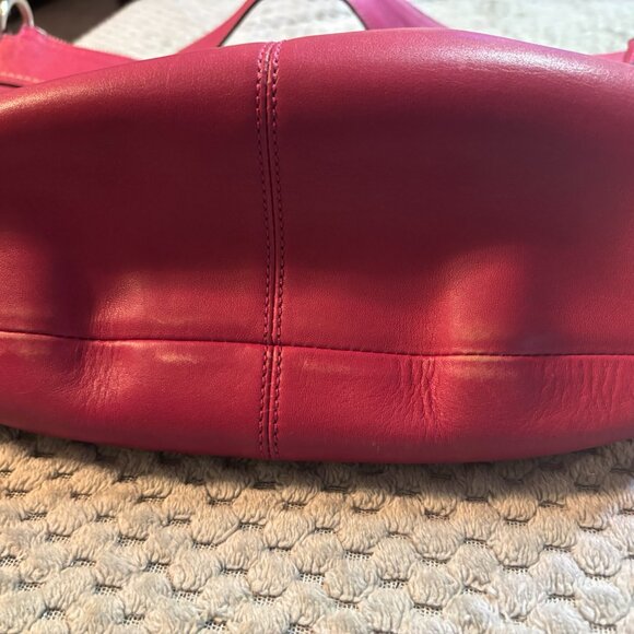 Coach Leather Pleated Shoulder Bag F13731 – Raspberry Pink - Picture 9 of 9